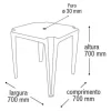 MESA QUADRADA PRETA ARQPLAST - Image 2